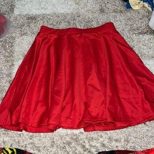 Red skater skirt